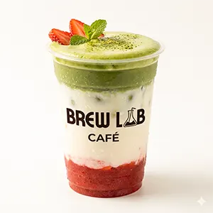 COLD Strawberry Matcha Latte